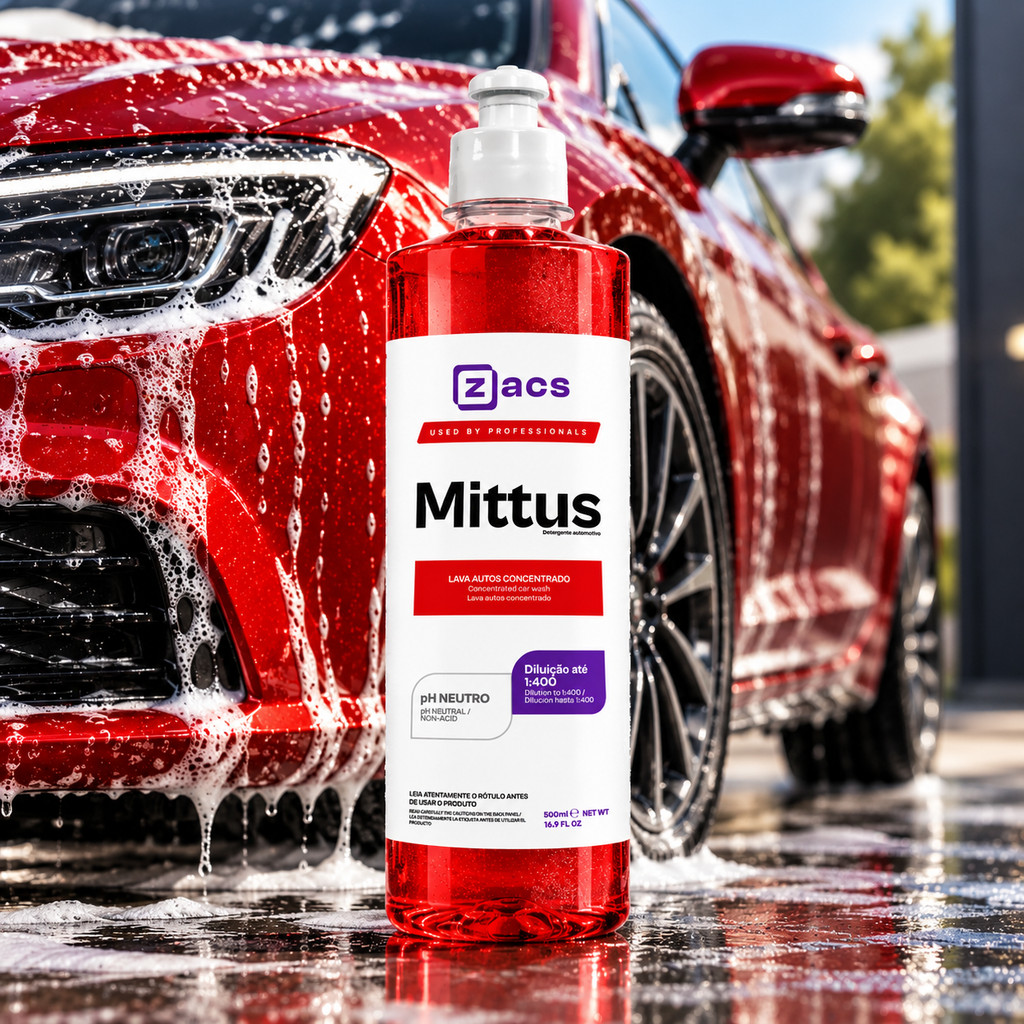 Mittus Lava Autos Concentrado Shampoo Automotivo Zacs 500ml