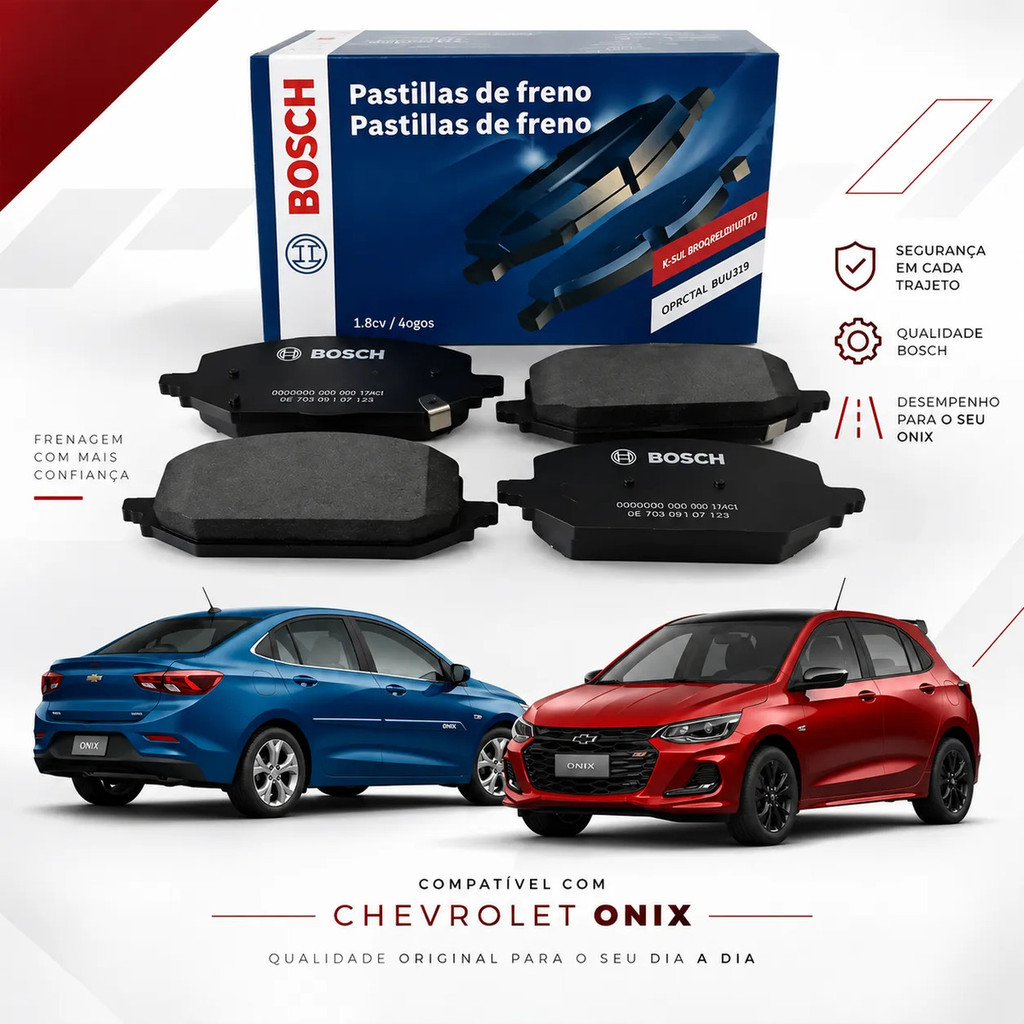 Kit Pastilha Freio Dianteira Novo Onix Lt Ltz Plus Premier — imagem 2 de 2