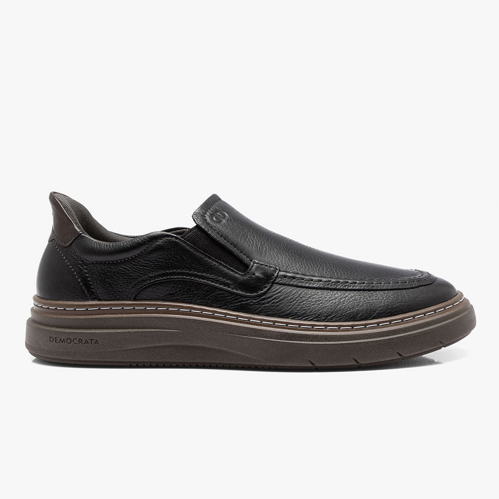 Sapatênis Slip On Calce Fácil Grid Preto
