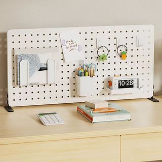 Desktop buraco placa prateleira de armazenamento Vertical Clip-On arrumado mesa escritório dormitório mesa de estudo