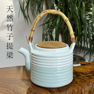 Alça de raiz de bambu ecológica Original, cerimônia de chá, seis cavalheiros, argila roxa, alça de cerâmica, chaleira, m