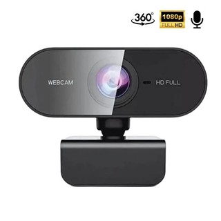 Webcam com Microfone Full HD 1080p Giratória 360° Ajuste de Ângulo Livre para PC Notebook e Home Office