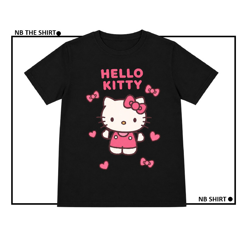 Camiseta Estampada - Hello Kitty Desenho Fofo - Estilo Streetwear Feminino Confortável - 100% Algodão Envio Rápido!