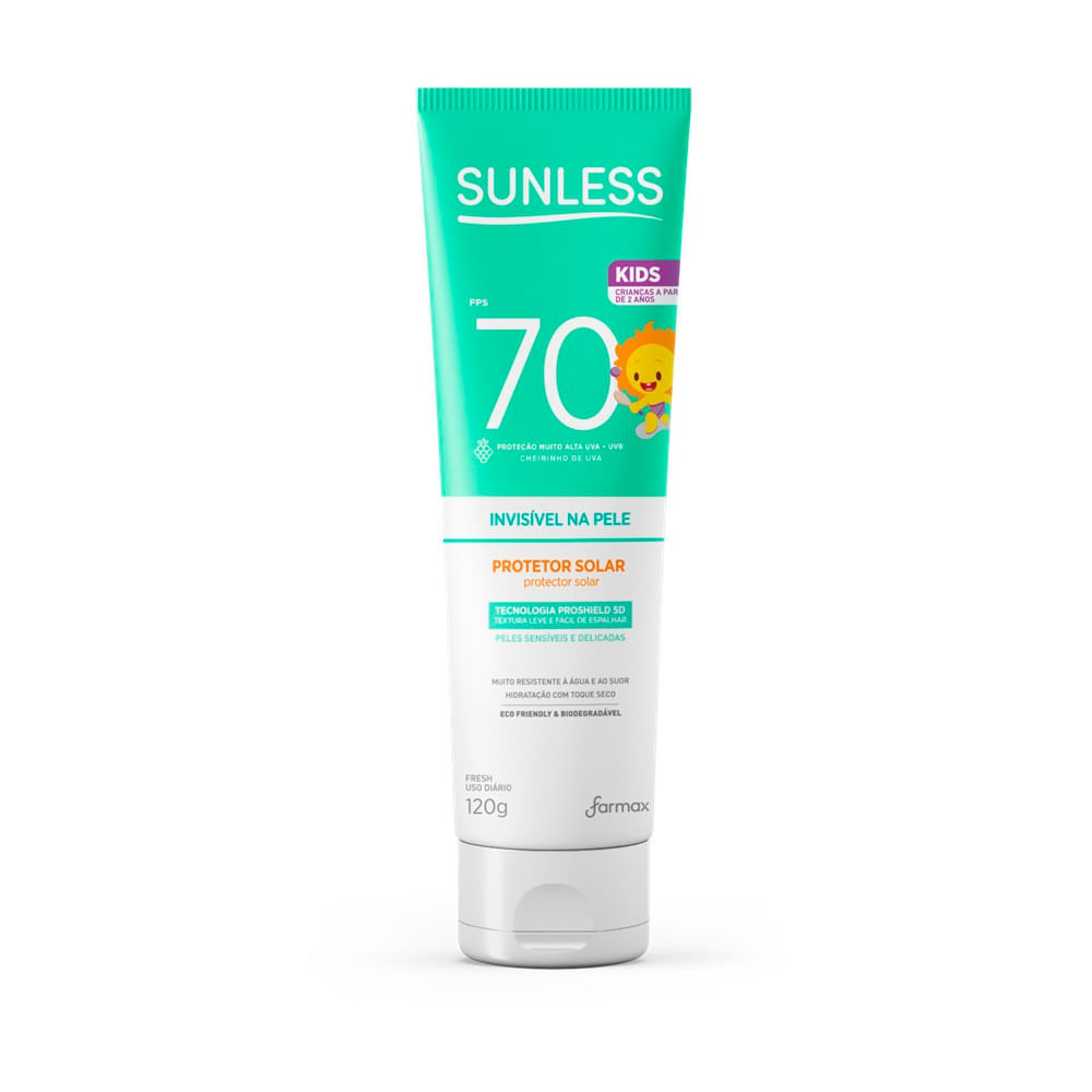Protetor Solar Sunless Fresh Kids FPS 70 120g