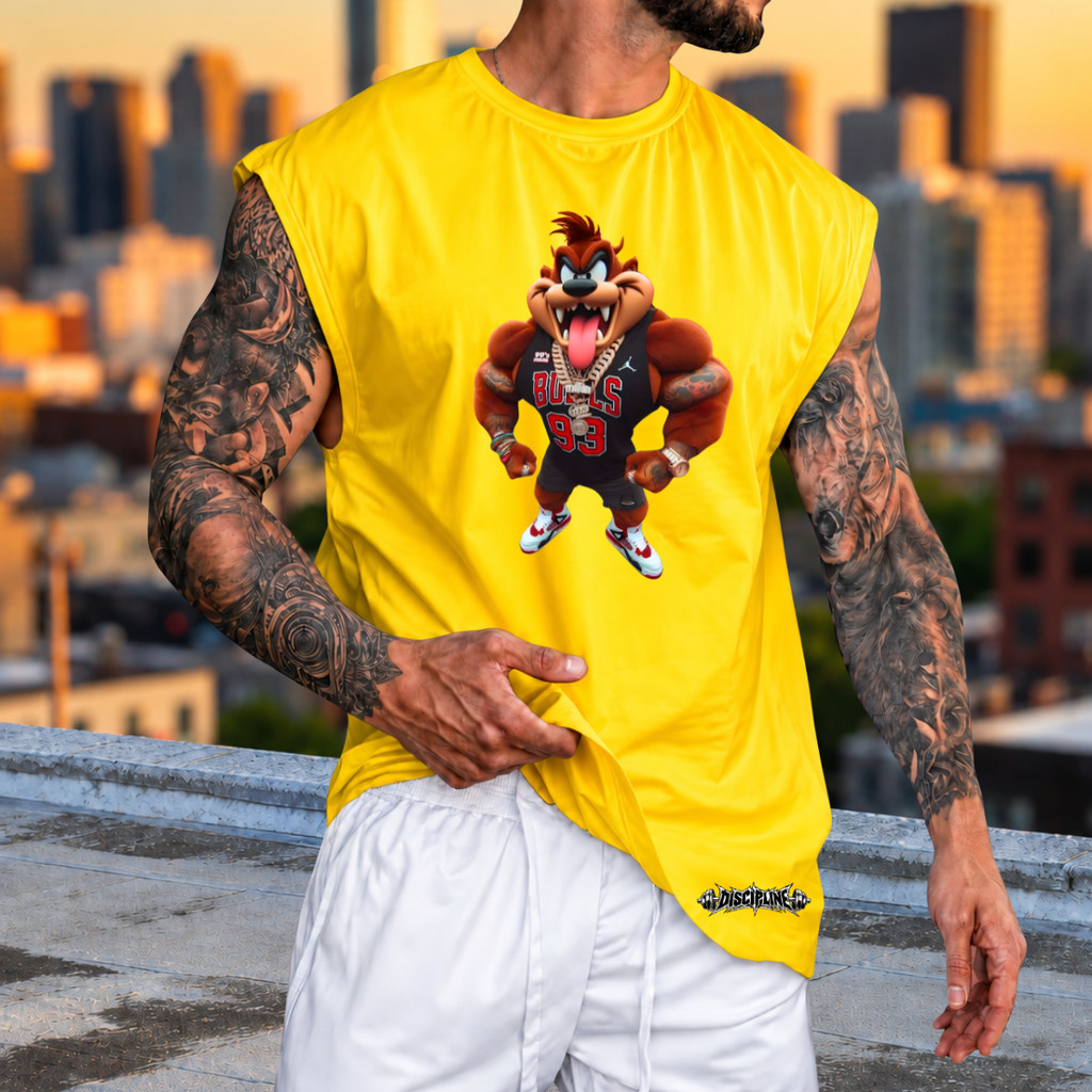 Regata Machão Oversized 100% Algodão Camiseta Cavada Musculação Streetwear Treino Passeio Academia