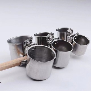 Tigela De Alimentação De Aço Inoxidável Para Pássaros , Comida , Recipiente E Dispensador De Água 1 Unidade