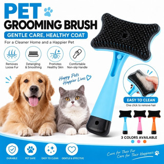 Escova para Pelos de Animais de Estimação, Pente de Limpeza Automática para Cães e Gatos, Remoção de Pelos Soltos e Dese