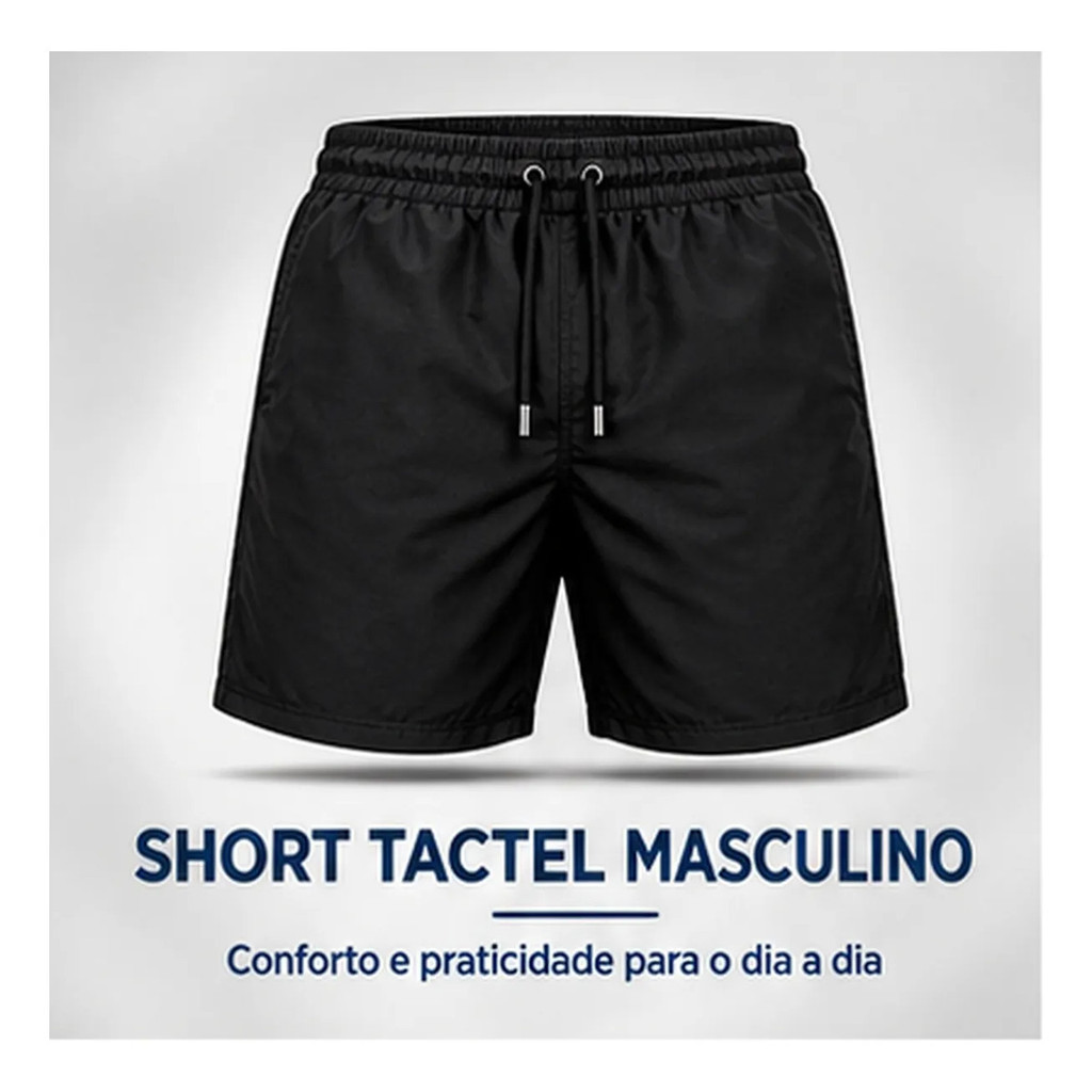 Bermuda Masculina Tactel com Elastano para Academia, Fitness, Corrida, Caminhada e Academia