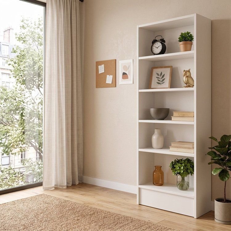 Estante Multiuso Livreiro 5 Prateleiras 182x87cm Organizador Loja Casa Escritório Expositor Liz 57