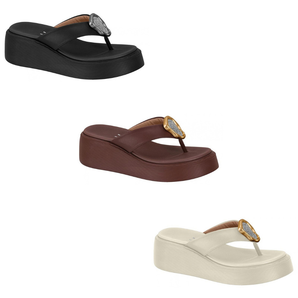 Sandalia Feminina Vizzano Salto Alto Flatform Confortavel
