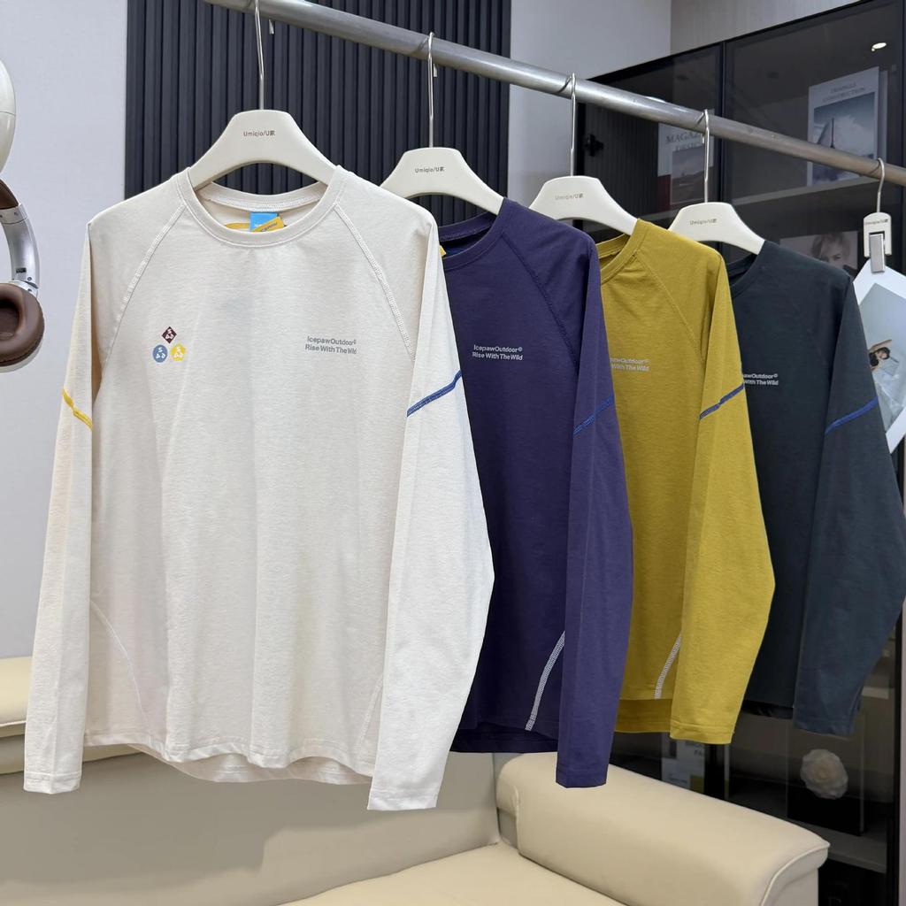 Masculino feminino estilo primavera verão esportes ao ar livre Laser perfurado camiseta de manga comprida respirável