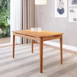 Mesa de Jantar 4 Lugares 130cm Miriti CabeCasa MadeiraOriginals Marrom/Caramelo 130