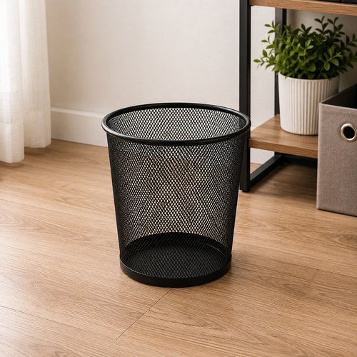 Lixeira Telada Metal Preta Fratelli