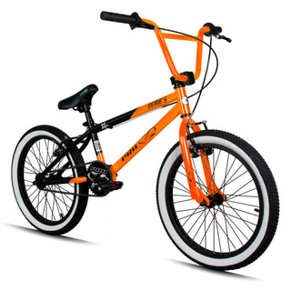 Bicicleta Bmx Aro 20 Retro ProX Serie 5 Pneu Balão Laranja e Preto