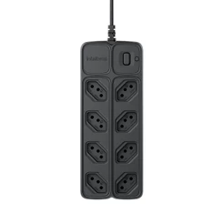 Protetor de linha com 8 tomadas Preto EPE 2008 Intelbras