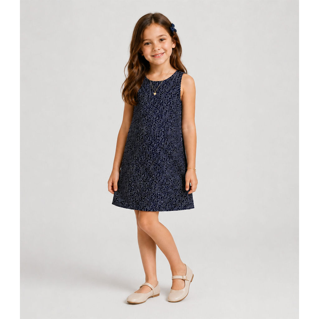 Vestido Infantil Menina Estampado Select Azul · foto 2