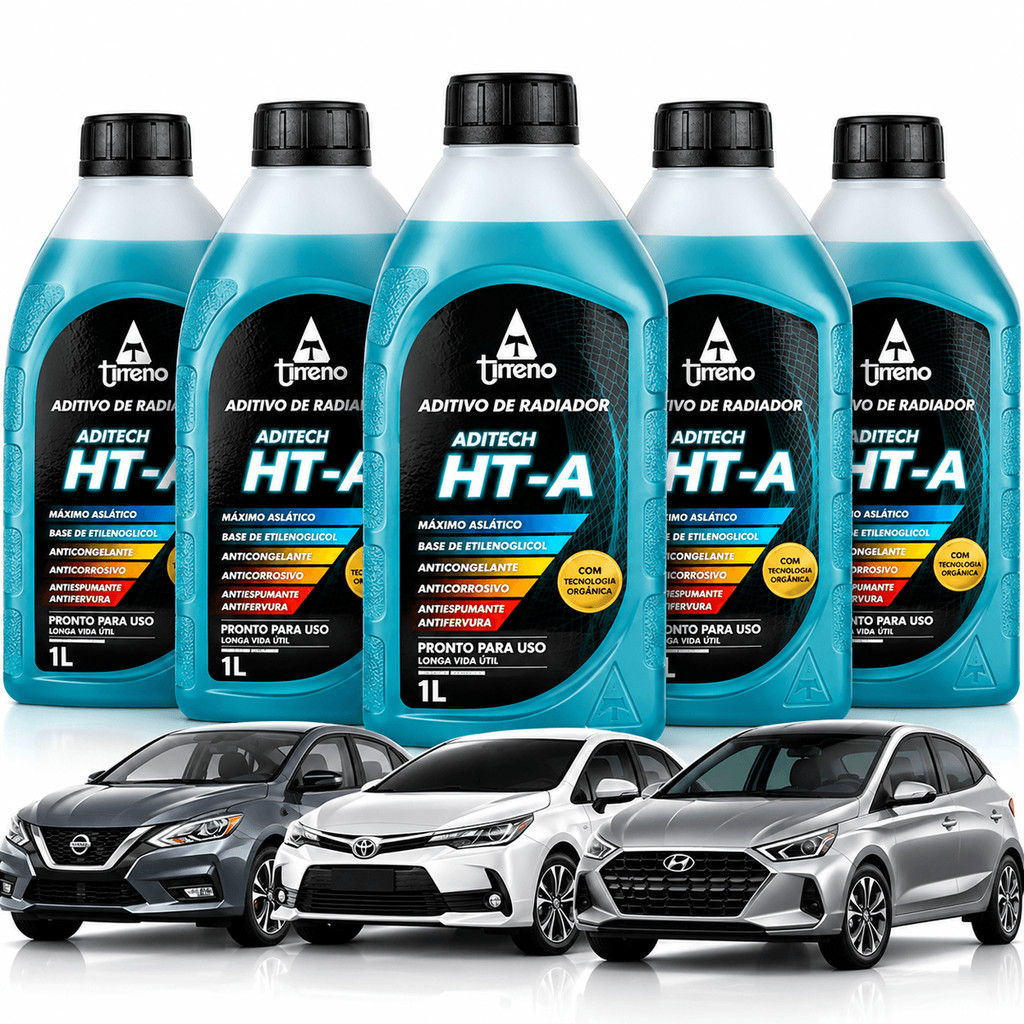 Aditivo Radiador Tirreno HT-A Pronto Uso Azul ASIATICO 5 Und