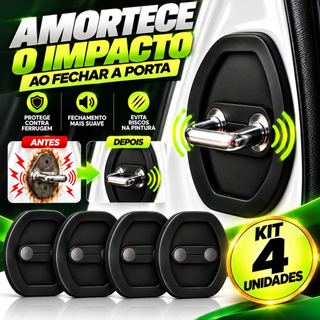 Conjunto 4 Protetor Batedor de Porta Automotiva Antirisco e Amortecedor de Impacto Batedores Carros Automóveis
