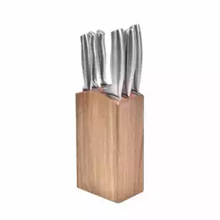 Bloco de Facas 7 Peças Aço Inox Kenya