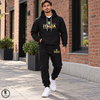 Kit Moletom  Blusa De Frio Casaco + Calça Blusa De Frio Com bolso e Capuz Lançamento Conjunto Unissex