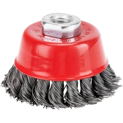 Escova de aço torcida tipo copo 3" com rosca 746249 - MTX