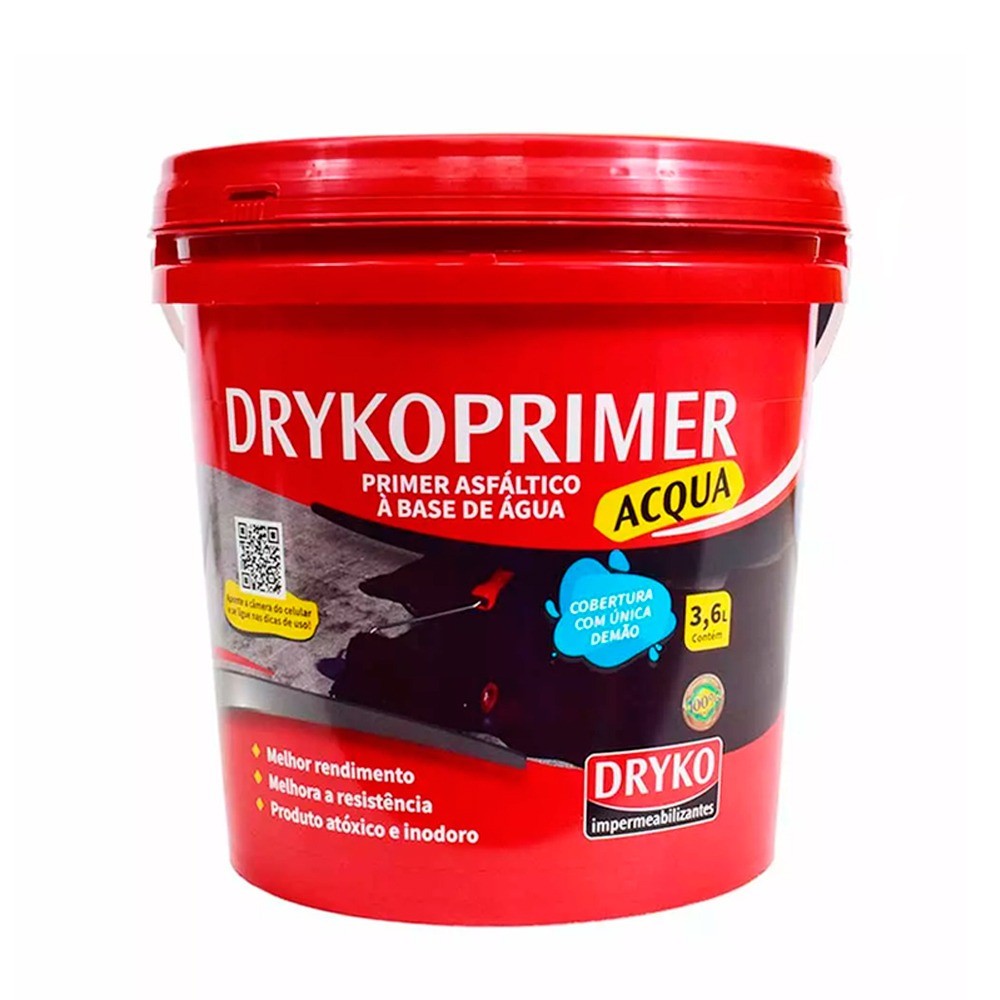 Primer asfáltico 3,6L para mantas e fitas asfálticas DrykoPrimer - Dryko — imagem 2 de 2