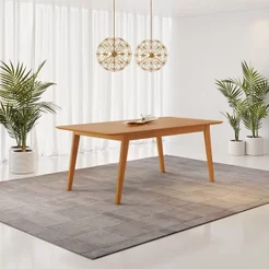 Mesa de Jantar Madeira Maciça Retangular 6 Lugares Elegance Marrom/Cinamomo Cinamomo