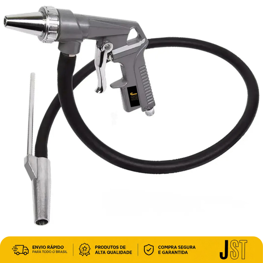 Pistola de Jateamento de Areia Sucção PJA750 JST Pneumática com Mangueira