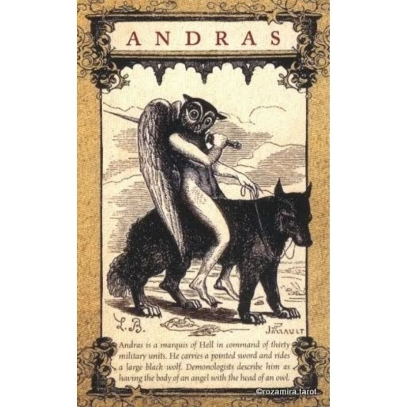 Quadro Andras Demon Goetia Placa Decorativa MDF tamanho A4 28x20 Envio Imediato