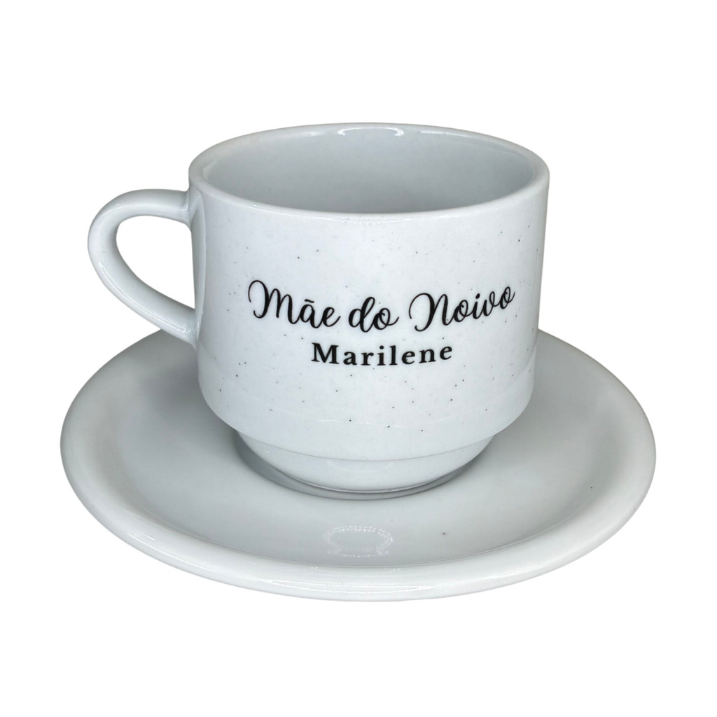 kit Xícara com pires Personalizada para Lembrança Casamento Batizado festas e eventos ou logomarca em Oferta na Shopee