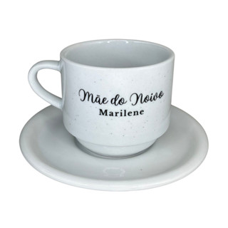 kit Xícara com pires Personalizada para Lembrança Casamento Batizado festas e eventos ou logomarca em Oferta na Shopee