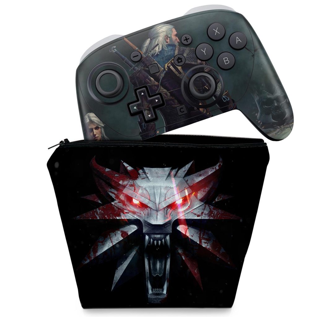Capa Case e Skin Anti-Rage para Nintendo Switch 2 Pro Controle - The Witcher 3: Wild Hunt
