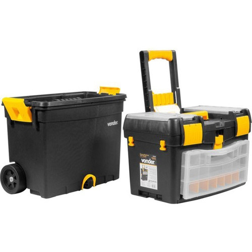 Caixa de Ferramentas Vonder CRV0400 com Rodas Organizador Multiuso Polipropileno