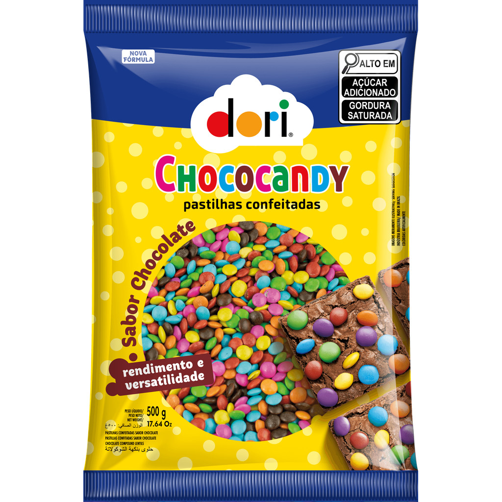Confeti Chococandy Colorido Dori – Pacote 500g em Oferta na Shopee