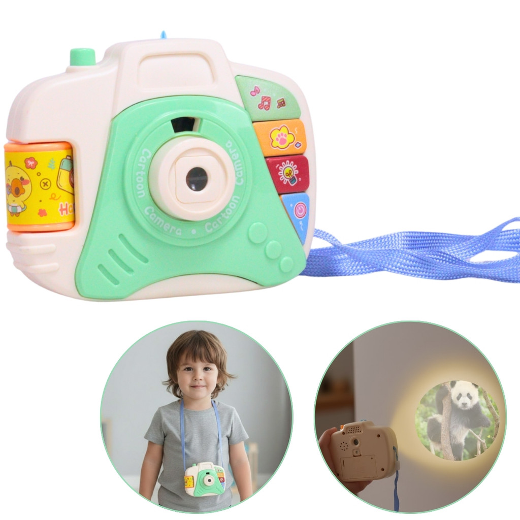Câmera de Projeção Animais Infantil Educativa Som Luz - Castela em Oferta na Shopee