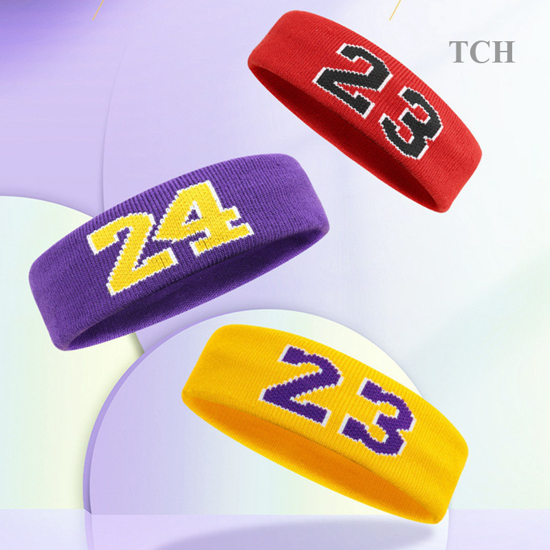 TCH Atlético Esporte Bandana Número 23 24 30 Elástico Sweatband Proteção Basquete Tênis Adulto Crianças Ginásio Fitness em Oferta na Shopee