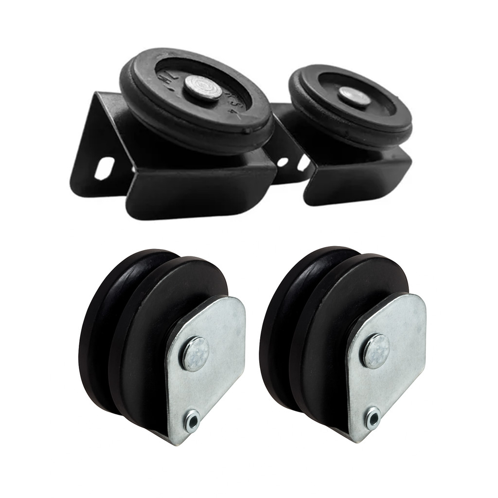 Kit Roldana Rolamento Inferior e Superior para Janela e Porta de Correr de Aço 45mm