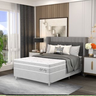 Cama Box Viúvo 128x188x61cm Soft New Montreal Viúva em Oferta na Shopee