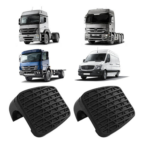 Kit Capa Pedal Freio e Embreagem Mercedes Axor Atego Actros - 2 Peças