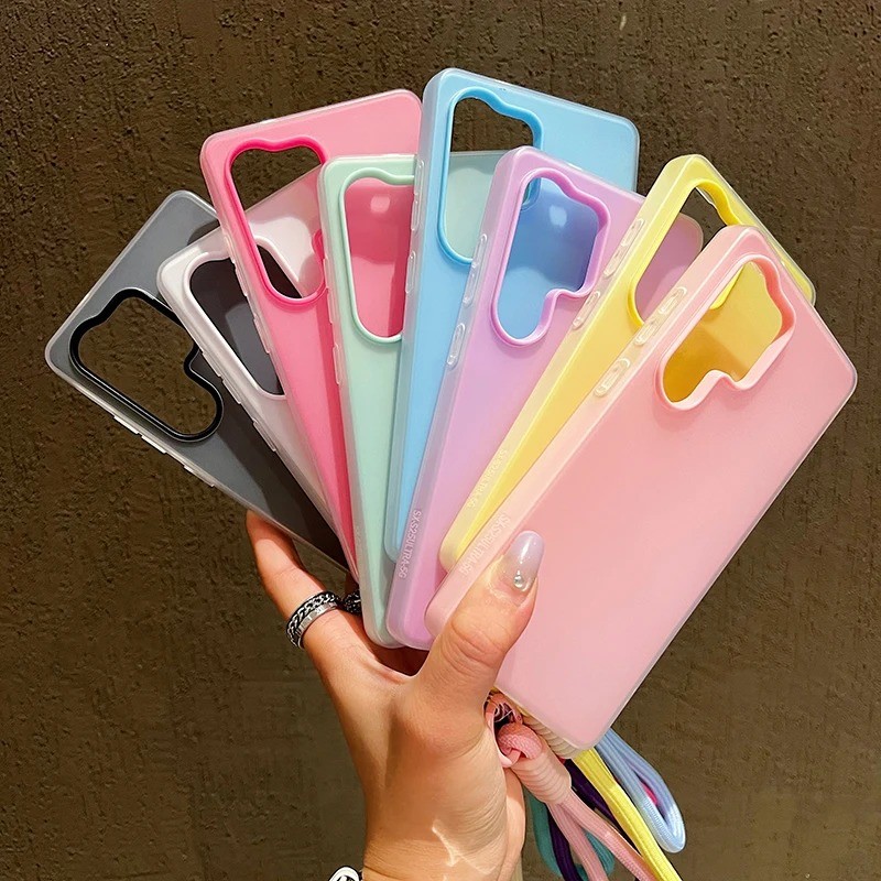 Geléia 2 Em 1 Com Cordão Caso De Telefone Para Galaxy A07 A16 A36 A15 A06 A56 A35 A54 A17 A14 A55 A34 A05 A55 A23 A52 Ca
