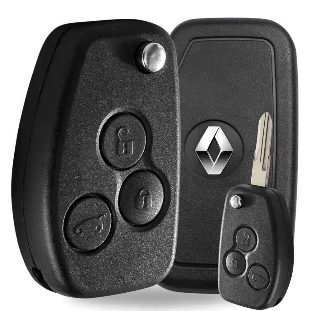 Carcaça Chave Canivete Renault Sandero Logan Clio 3 Botões
