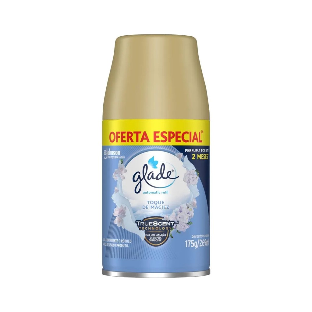 Odorizador de Ambiente Glade Refil Toque de Maciez 269ml em Oferta na Shopee