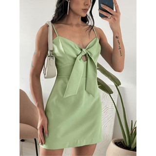 Vestido Alfaiataria Curto Festa Laço no Busto Tecido Premium Casual Elegante Fashion em Oferta na Shopee