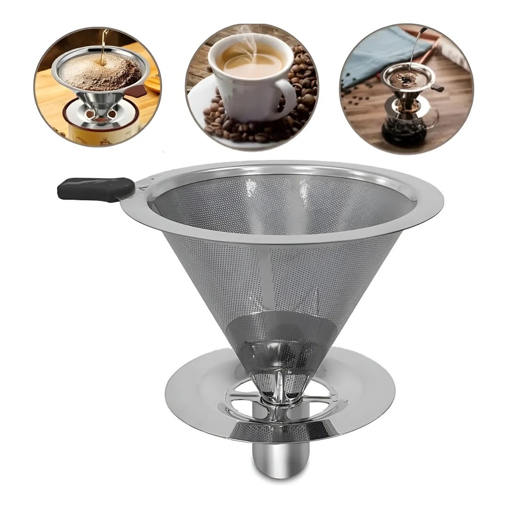 Filtro De Café Inox Ecológico 102 Peneira Aço Inox Durável Unitermi em Oferta na Shopee