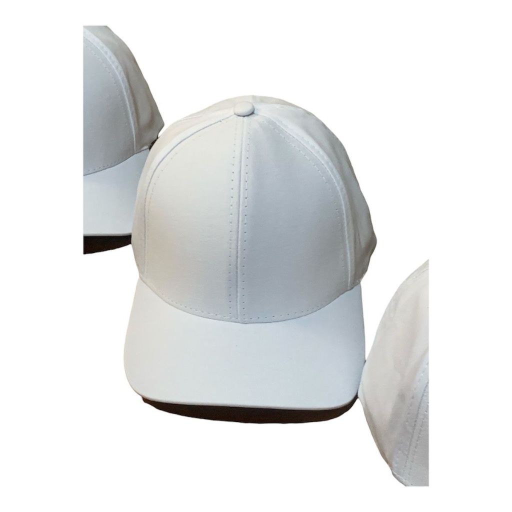 Boné Branco Básico Liso com Aba Curva e Ajuste, Unissex, Feminino e Masculino