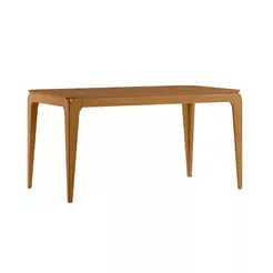 Mesa de Jantar Retangular com Tampo MDF Aurea Ypê 160 cm