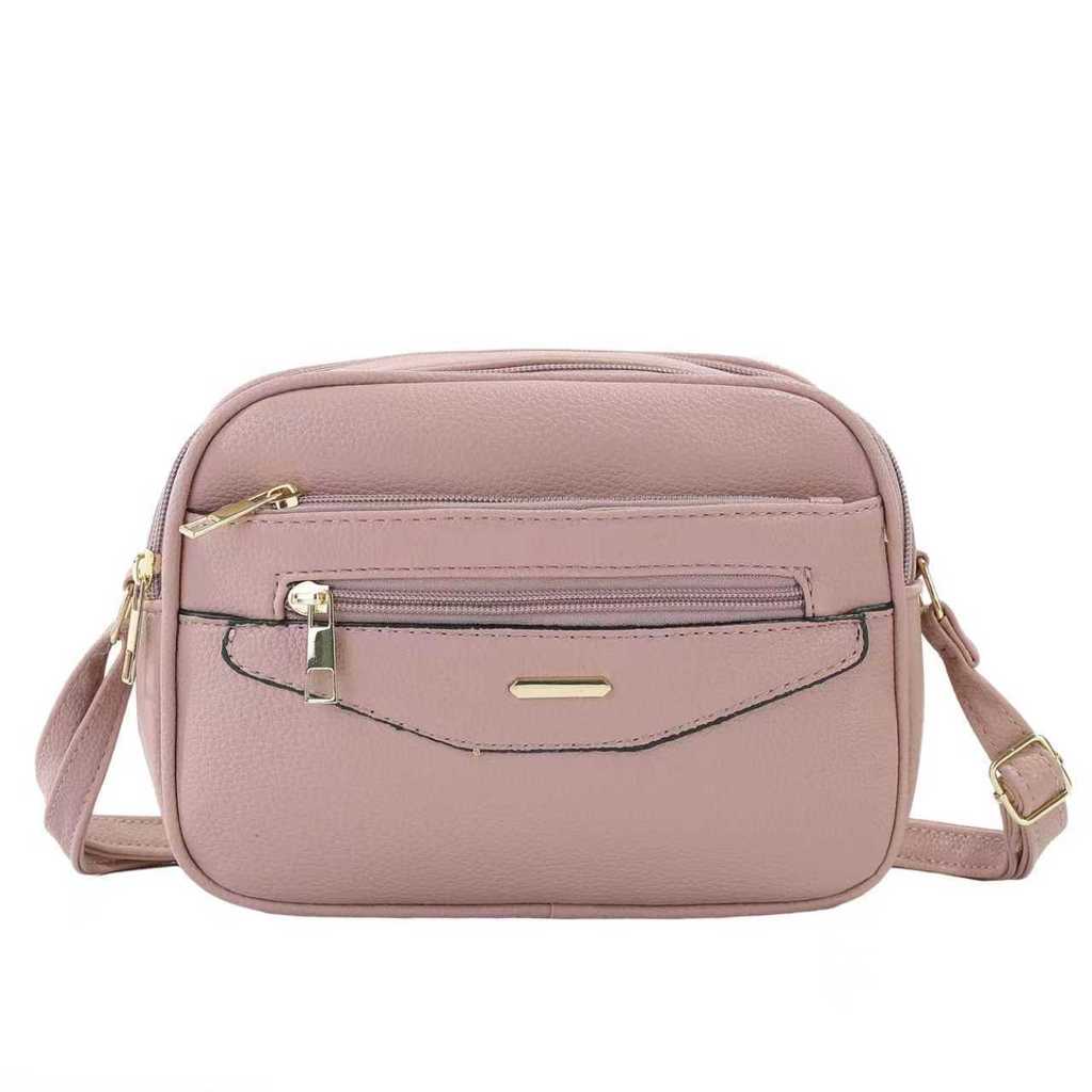 bolsa transversal feminina simples em ziper fechado em Oferta na Shopee