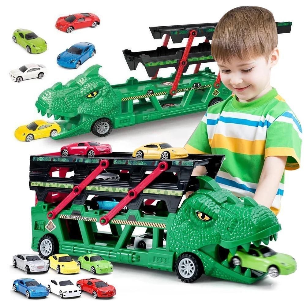 Carrinho Carreta Caminhão Cegonha grande Com Pista e Carrinhos coloridas Mais Lançador Divertida