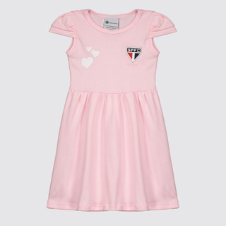 Vestido São Paulo Infantil Rosa em Oferta na Shopee