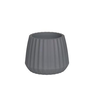 Vaso Cachepot Wave 19cm Cinza em Oferta na Shopee